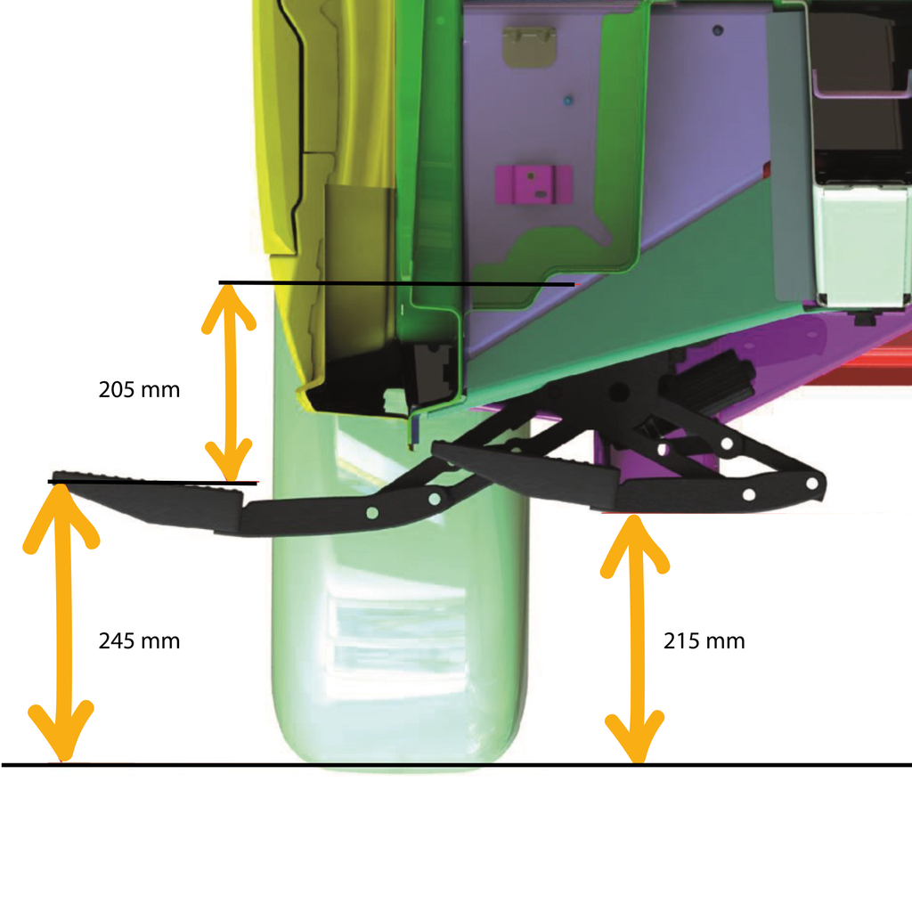 Série ETB | Marchepied latéral électrique entièrement automatique pour Crafter II et TGE Propulsion et 4x4