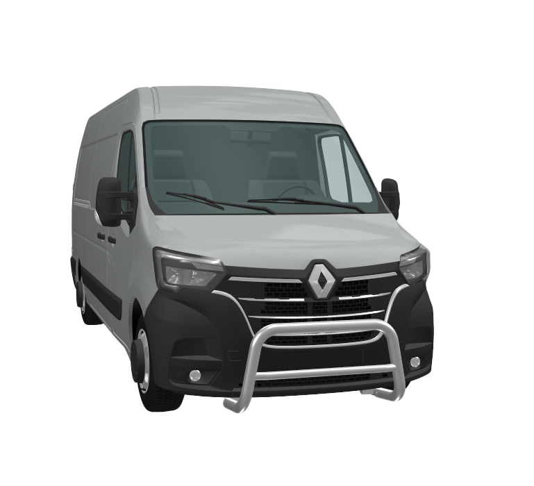 Série EUROBAR | Barre de protection avant acier inox - Movano | Master 3 | NV400 - (2019 - 2024)