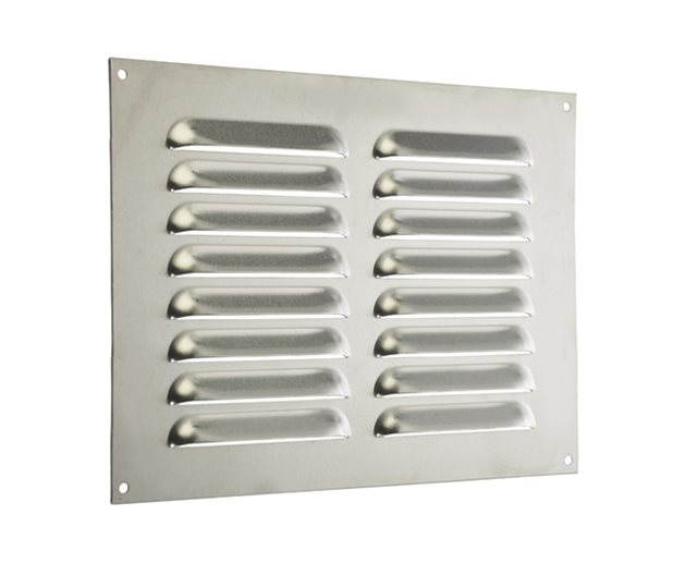 Grille d'aération à poser en aluminium 166 x 241 mm